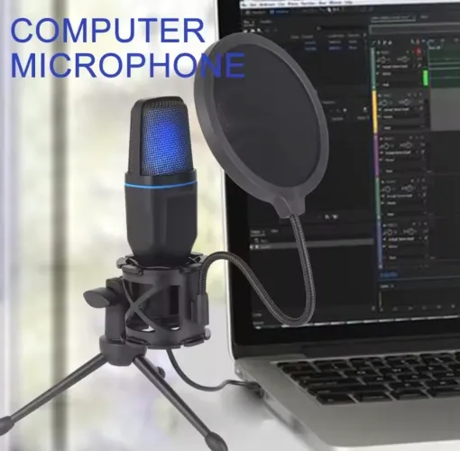 Microfone gamer RGB - Ofertas