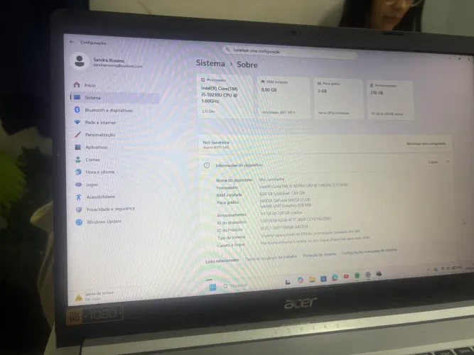 Notebook acer