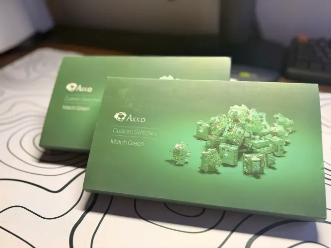 Switch Akko Matcha Green Linear 50gf - Kit 90 Unidades