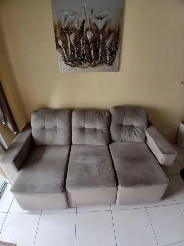 Sofá Retrátil Cinza