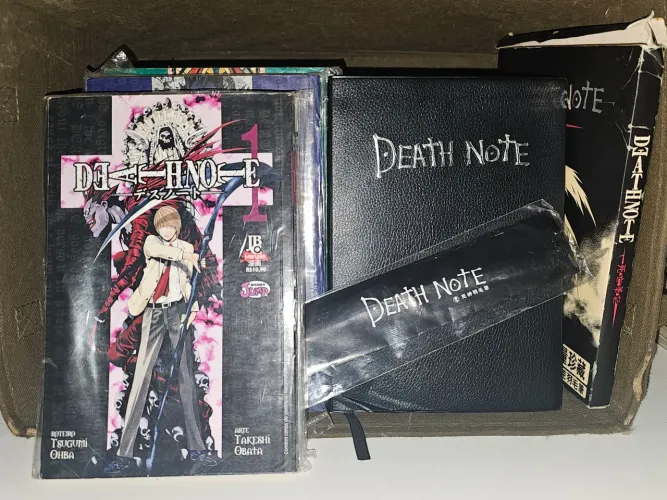 Mangás death note 1 ao 6 mais caderno de couro importado