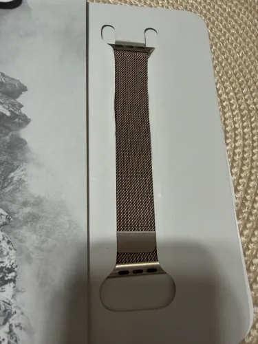 Pulseira apple watch aço milanes dourada 42 a 49mm