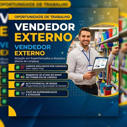 Oportunidade para Vendedor(a) Externo - Campina Grande e Região