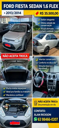 Ford Fiesta Sedan 1.6 16V Flex Mec. 2014
