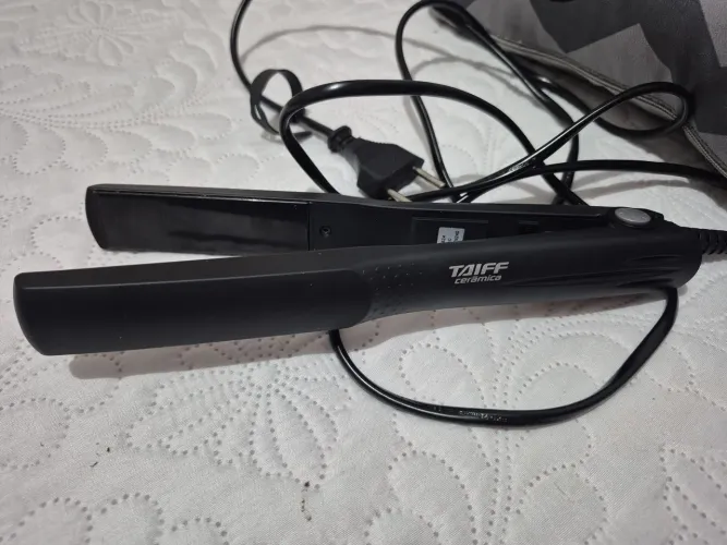 Prancha ORIGINAL Taiff Cerâmica Dual Transmission Preto - Bivolt