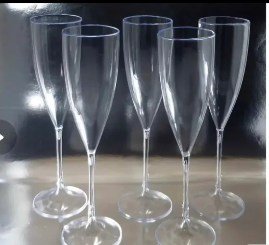15 Taças de acrílico para champanhe
