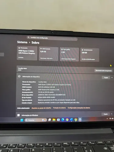 Notebook Lenovo Ideapad I5 AMD Rayzen 5 5500U