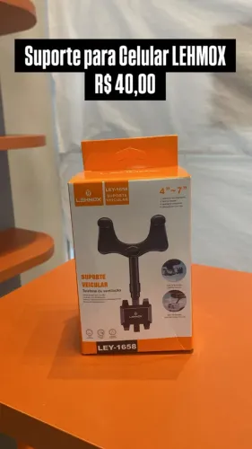 Suporte para Celular Automotivo LEHMOX | Novo / Lacrado | Loja Fisica