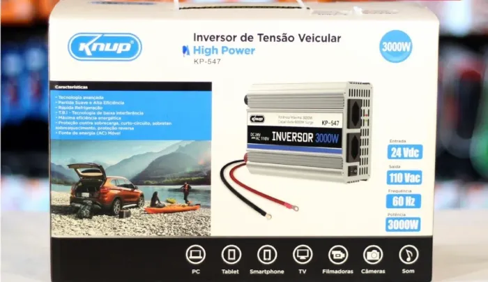Inversor de tensão 3000w 24 pra 110