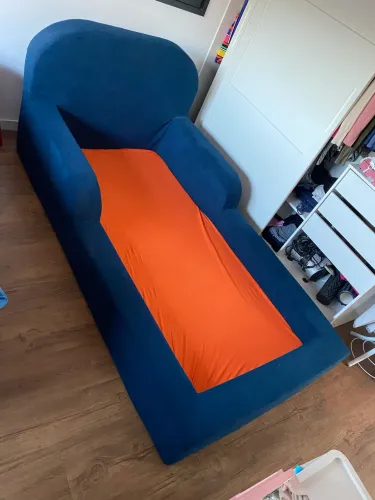 Cama Montessoriana Modelo ENCANTO TAMANHO SOLTEIRO COR AZUL MARINHO ACOMPANHA O COLCHÃO