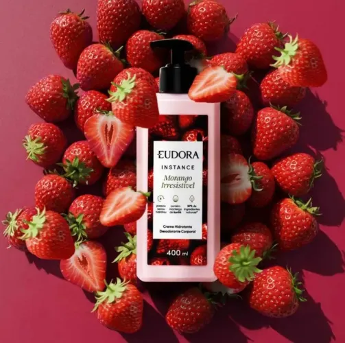Loção  Morango Irresistível Eudora 400ml
