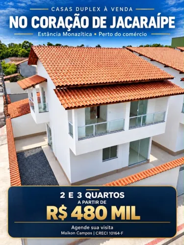 CASAS DUPLEX NO CORAÇÃO DE JACARAÍPE!