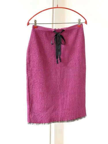 Saia Coven tricô rosa P