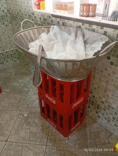 Cesto de pão em inox