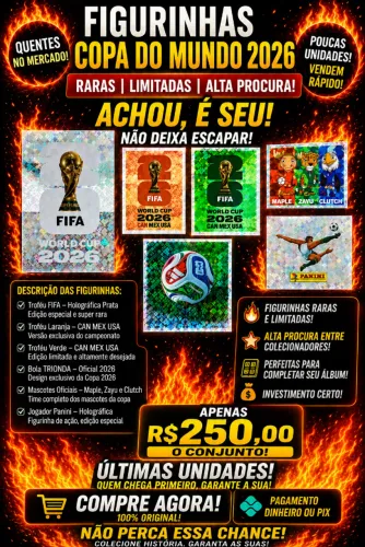 Conjunto raro Figurinhas Copa do mundo 2026