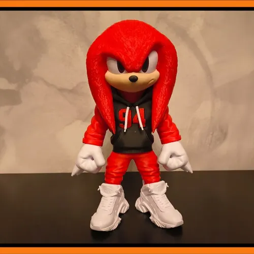 Figura Knuckles Estilo Urban - Impressão 3D