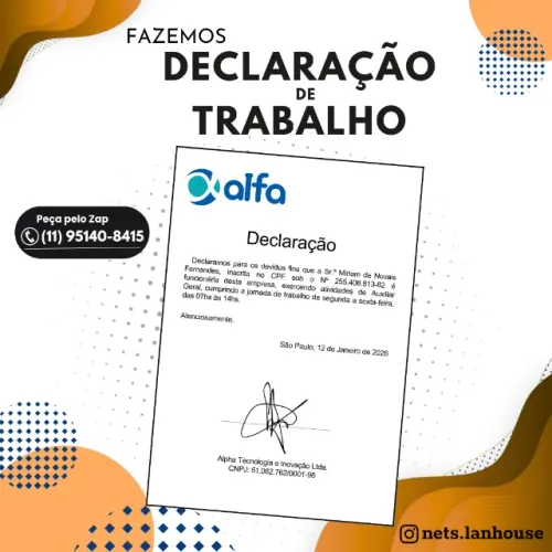 Declaração de Trabalho