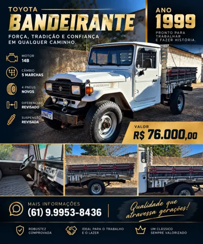 Toyota Band.Picape Chassi Longo Diesel 1999