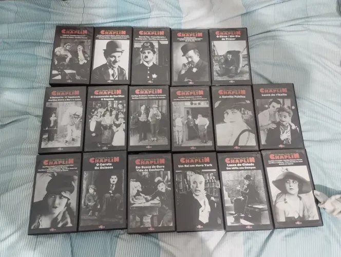Coleção VHS Charlie Chaplin Lote 17 VHS fitas