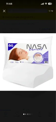 Travesseiro Nasa Onda Cervical Ergonômico para fronhas 45x65cm Suporte Ortopédico B&g