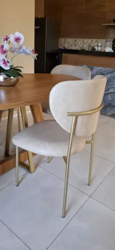 Cadeira De Jantar Metalon Luxo - Fábrica 