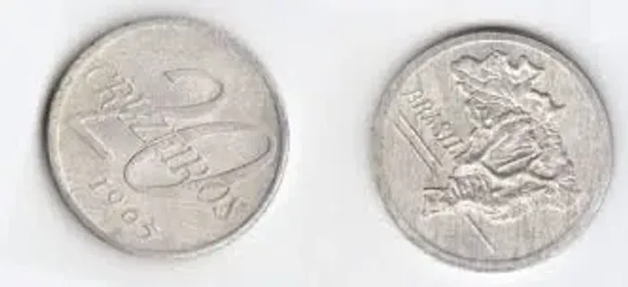 Moeda 20 cruzeiros 1965
