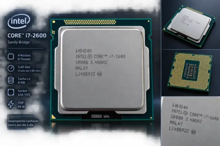 Processador Intel Core i7-2600 3.4GHz - 4C/8T - LGA1155 - Testado OEM