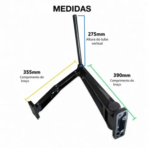 Braço/Suporte Retrovisor Ford Cargo 815/1317/1517/1717/2422/2428/2628/816/1119 LADO ESQUER