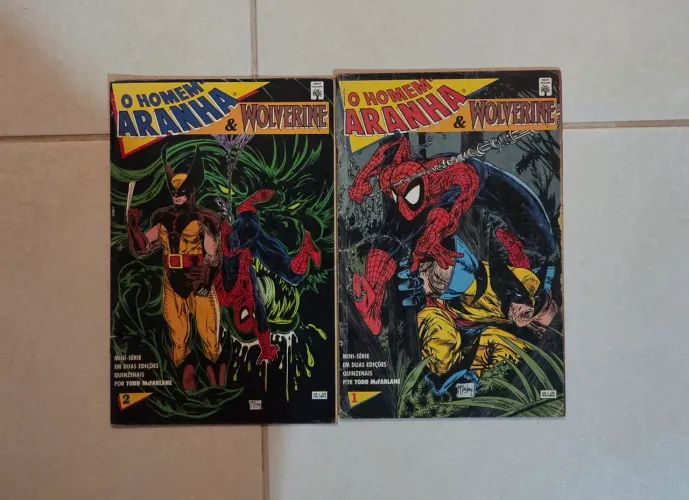 [SÓ VENDA] Gibis Wolverine vs Homem-Aranha 1 e 2 Abril