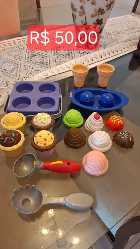 Dois kits Sorvete e Cupcakes  Fischer Price Original