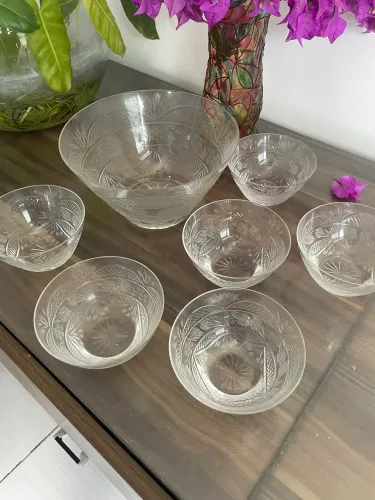 Conjunto cristal sobremesa