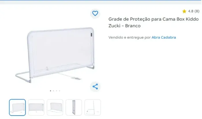Grade protetora protecao de cama infantil idoso kiddo 95x40 (grande)