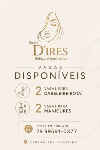 VAGAS PARA PROFISSIONAIS DA BELEZA 