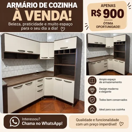 Desapego guarda roupa, sofá, armário de cozinha e geladeira