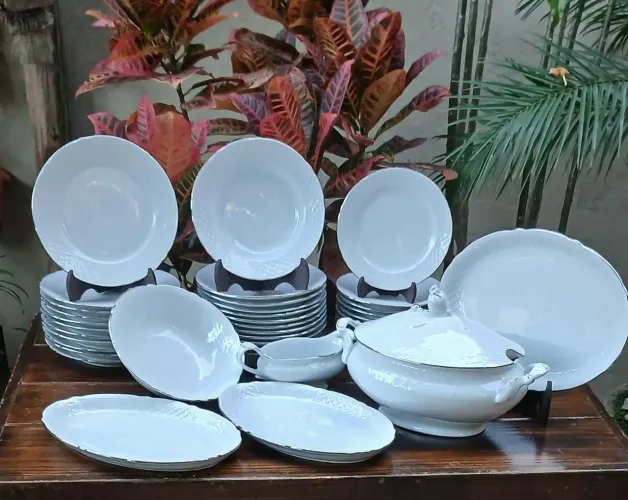 Aparelho de jantar porcelana Beatiz RN 41 peças.