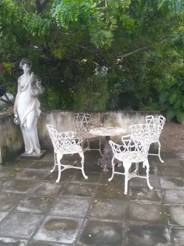 Conjunto de ferro fundido para jardim ou