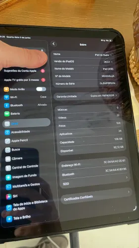 Ipad A16 11a ger 128gb bateria 100% na garantia