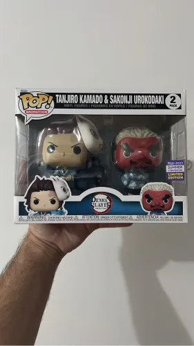 Funko Tanjiro e Urokodaki 2- Pack Demon Slayer Original e com caixa