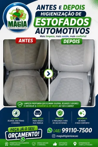 Higienização e Impermeabilização de estados residências e automotivos