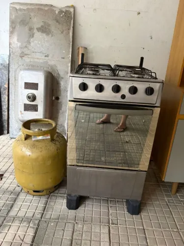 Fogão 4 bocas inox espelhado