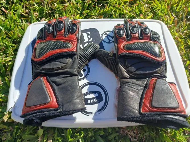 Luva Zebra Couro moto - Tam M