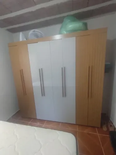 Guarda roupa casal toronto madeira mdf 8 portas