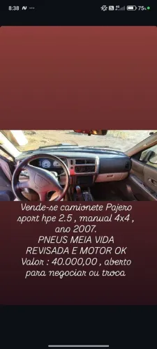 Mitsubishi Pajero Sport HPE 2.5 4X4 Diesel Mec. 2007