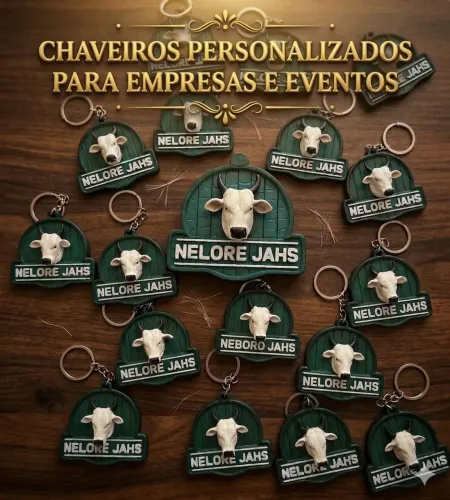 Chaveiro personalizado em Impressao 3d