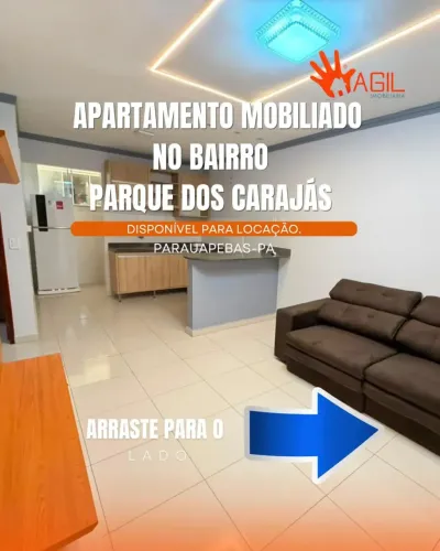 APARTAMENTO MOBILIADO COM 2 QUARTOS DISPONÍVEL PARA LOCAÇÃO NO CONDOMÍNIO TARCÍSIO SCHETTI