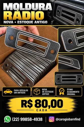Moldura Radio Carro Antigo Nova Estoque Antigo