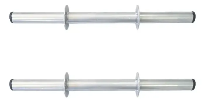 Par De Barra Oca 40cm Prata Com Presilhas