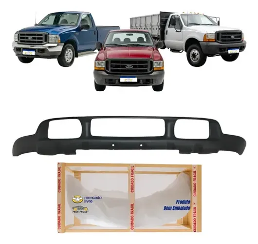 Spoiler Parachoque F250 F350 F4000 1999 2000 2001 02 A 2004 Preto