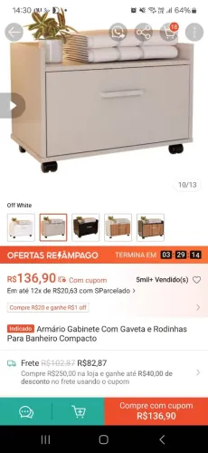 Vendo 2 móveis pra banheiro 