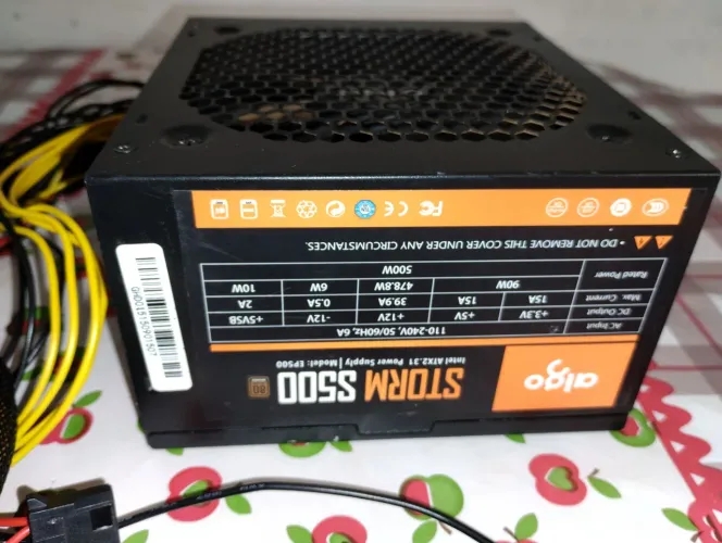Fonte PC gamer aigo 500w 80 plus 